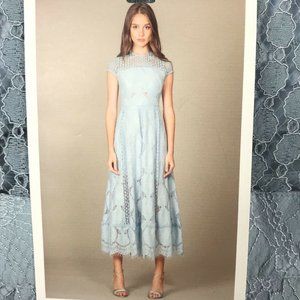 NWT Foxiedox light blue lace dress size medium 4-6